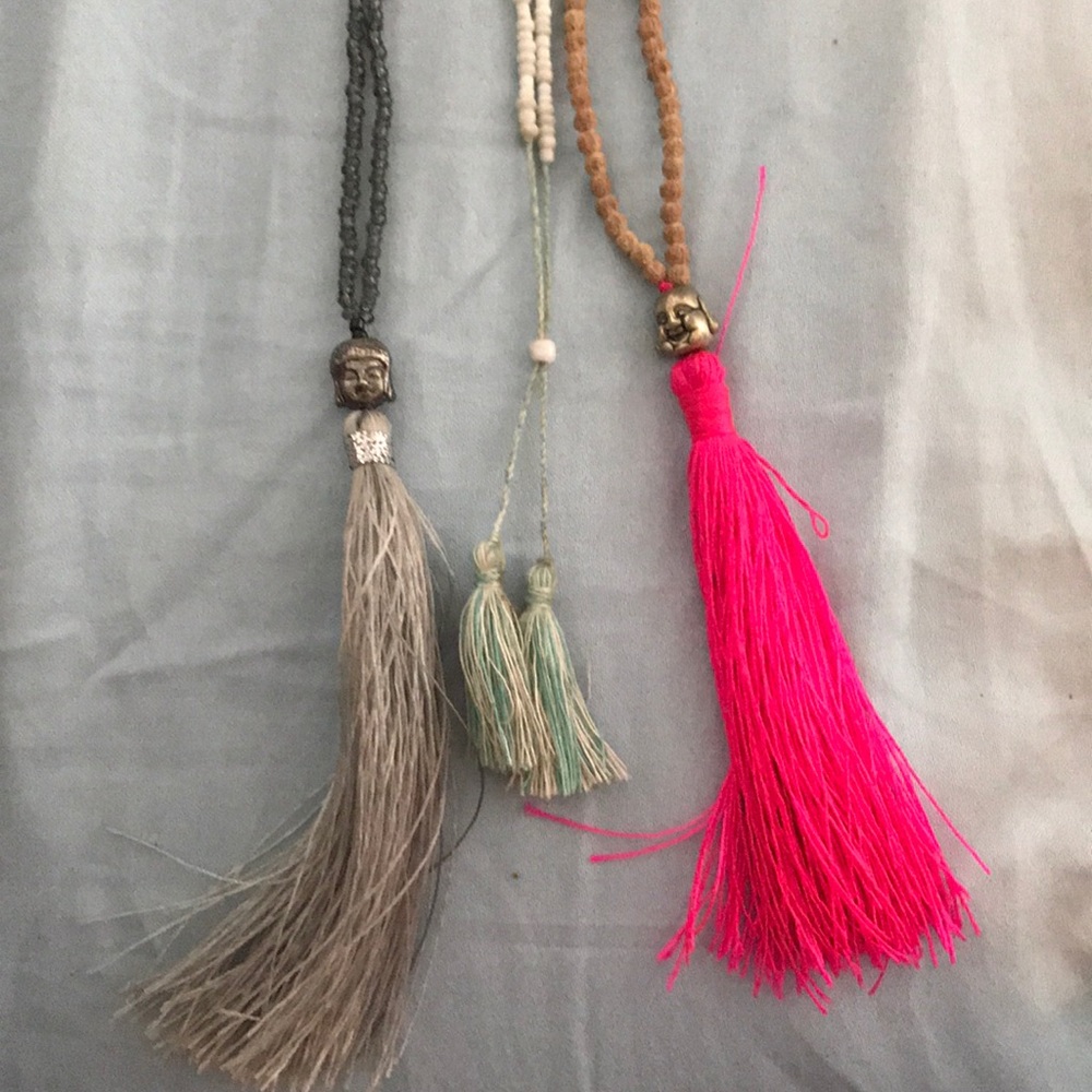 Three ONE OF KIND tassel necks